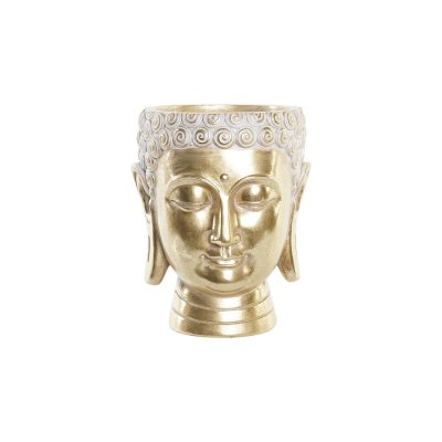 Kruka DKD Home Decor Gyllene Buddha Harts (17,5 x 17,5 x 21 cm)