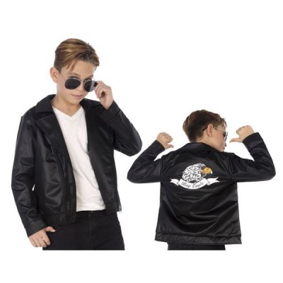 Maskeraddräkt för barn Grease Svart (1 pc) (Storlek: 5-6 år)