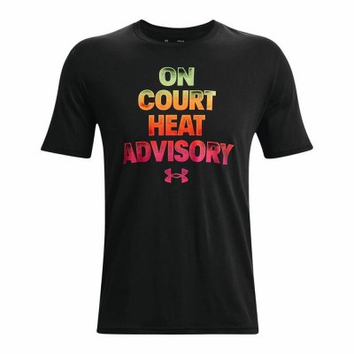 T-shirt med kortärm Herr Under Armour Basketball Heat Svart (Storlek: XXL)