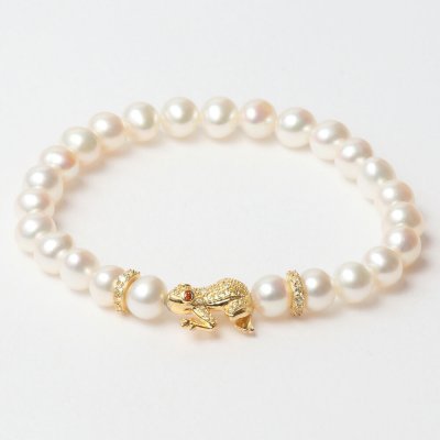 Damarmband Lancaster JLA-BR-FROG-6-WH Gyllene Vit Sterlingsilver 16 mm