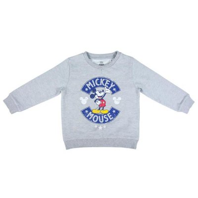 Tröja utan huva Barn Mickey Mouse Grå (Storlek: 3 år)