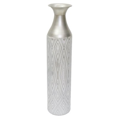 Vas DKD Home Decor Metall Kolonial Silvrig (14 x 14 x 63 cm)