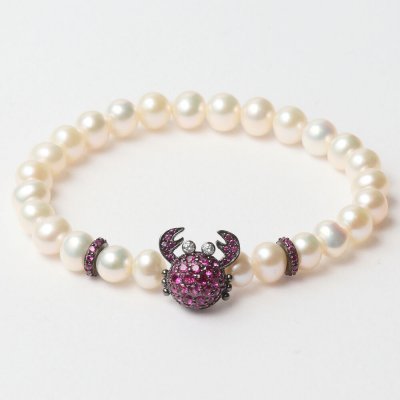 Damarmband Lancaster JLA-BR-CRAB-5-WH Purpur Vit Sterlingsilver 16 mm