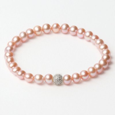 Damarmband Lancaster JLA-BR-SB-1-PU Silvrig Rosa Sterlingsilver 16 mm