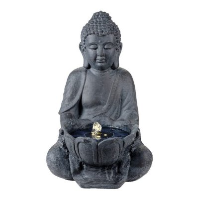 Trädgårdsfontän Lumineo Buddha Harts (29,5 x 28 x 45 cm)