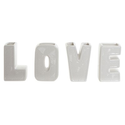 Vas DKD Home Decor Vas Keramik Vit (4,8 x 3,8 x 8,5 cm)