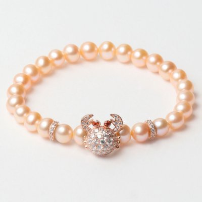 Damarmband Lancaster JLA-BR-CRAB-2-PE Orange Sterlingsilver 16 mm Rosa