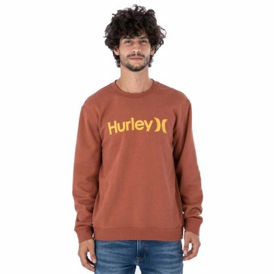 Tröja utan huva Herr Hurley One&Only Solid Brun (Storlek: XL)