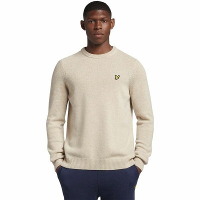 Tröja utan huva Herr Lyle & Scott V1-Crew Beige (Storlek: S)