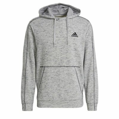Tröja med huva Herr Adidas Essentials Mélange Embroidered Ljusgrå (Storlek: M)