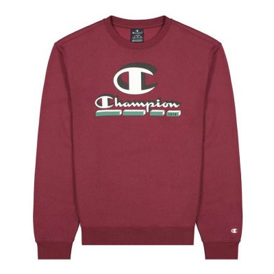 Tröja utan huva Herr Champion Crewneck Röd (Storlek: XS)