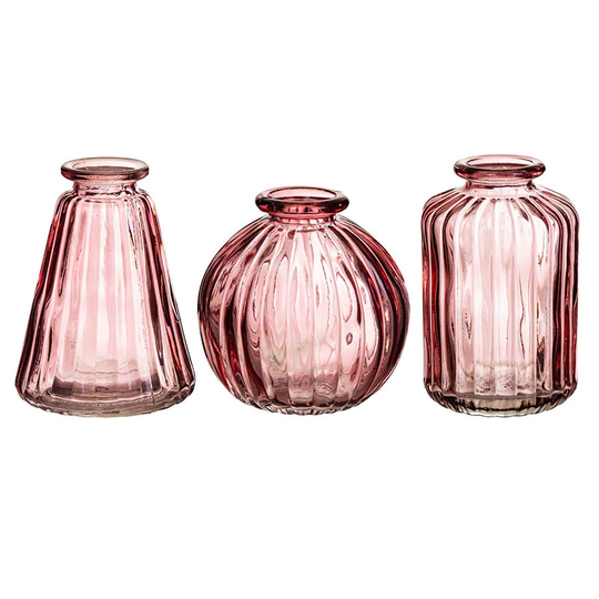 Minivas Rosenkvarts 3-pack