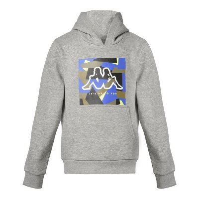 Tröja med huva Unisex Kappa Clot Grå (Storlek: 8 år)