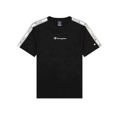 T-shirt med kortärm Herr Champion Crewneck Svart (Storlek: S)