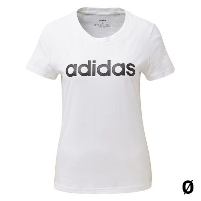 T-shirt med kortärm Dam Adidas W E LIIN SLIM T DU0629 Vit (Storlek: S)