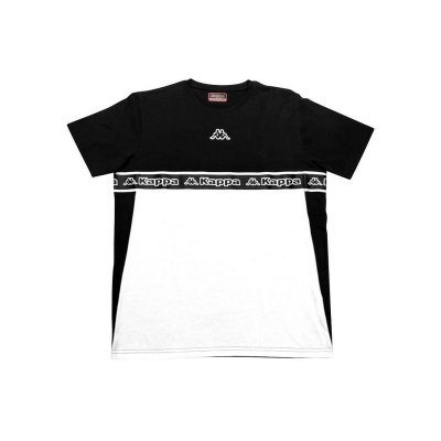 T-shirt med kortärm Herr Kappa 31154XW A10 Svart (Storlek: M)