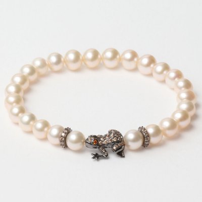 Damarmband Lancaster JLA-BR-FROG-4-WH Brun Vit Sterlingsilver 16 mm