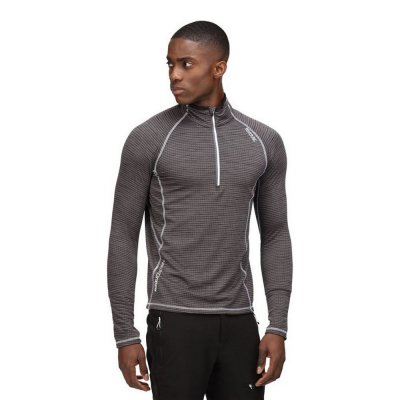 T-shirt Regatta Yonder Half-Zip Svart Mörkgrå (Storlek: XL)