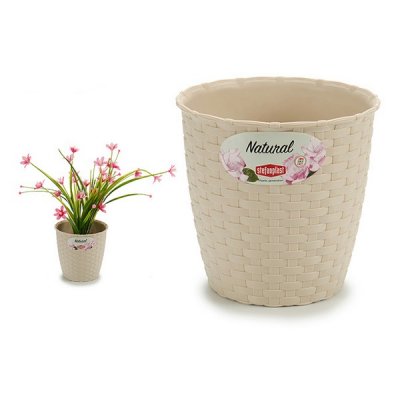 Kruka Plast Naturell Kamel (14 x 12,5 x 14 cm)