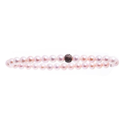 Damarmband Lancaster JLA-BR-SB-4-PU Rosa Gyllene Zirconer Sterlingsilver 16 mm