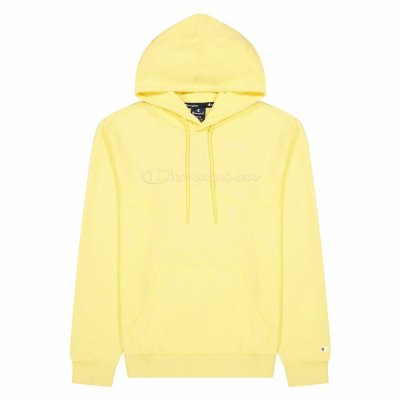 Tröja med huva Champion Script Logo Hoodie M (Storlek: M)