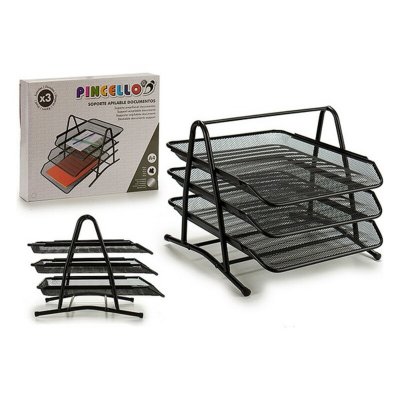 Bricka Svart Metall (3 pcs)