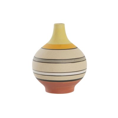 Vas DKD Home Decor Keramik Multicolour Senap (15 x 15 x 19 cm)