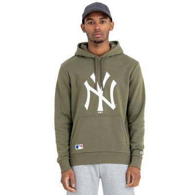 Tröja med huva Herr New Era Logo Team NYY Grön (Storlek: M)