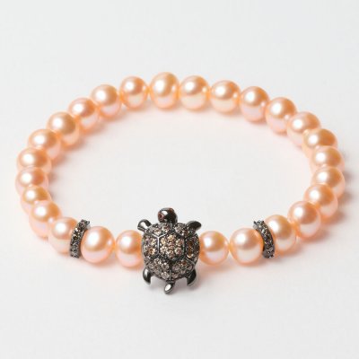 Damarmband Lancaster JLA-BR-TURTLE-4-PE Brun Orange Sterlingsilver 16 mm