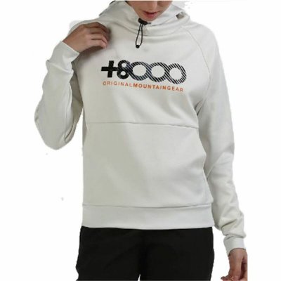 Tröja med huva Dam +8000 Vit (Storlek: S)