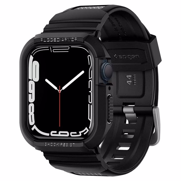 Spigen Rugged Armor Pro Armband Apple Watch 45mm/44mm Svart