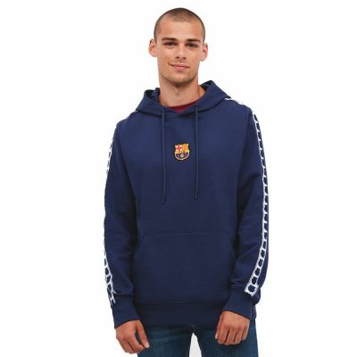 Tröja med huva Herr F.C. Barcelona Marinblå (Storlek: M)