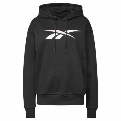 Tröja med huva Dam Reebok Essentials Vector Svart (Storlek: XS)