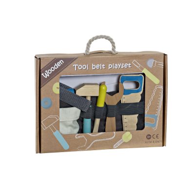 Spel av Trä DKD Home Decor Bälte med verktyg Trä Tyg (31.5 x 4.5 x 22 cm)