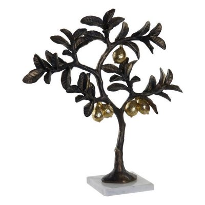 Prydnadsfigur DKD Home Decor Träd Gyllene Koppar Harts Marmor Citronträd (37 x 12 x 40,5 cm)