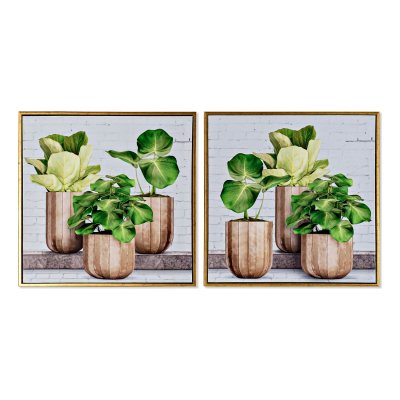 Tavla DKD Home Decor Kruka (52 x 2,3 x 52 cm) (2 antal)