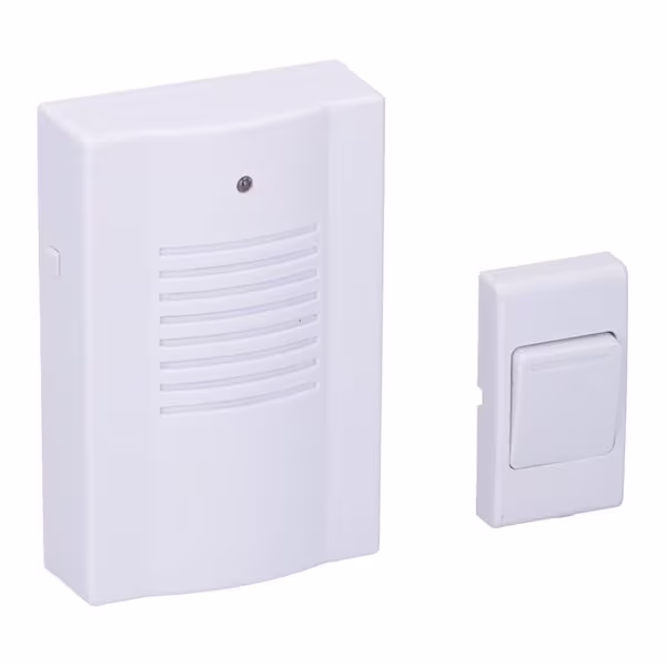 Grundig trådlös batteridriven dörrklocka med LED-lampa