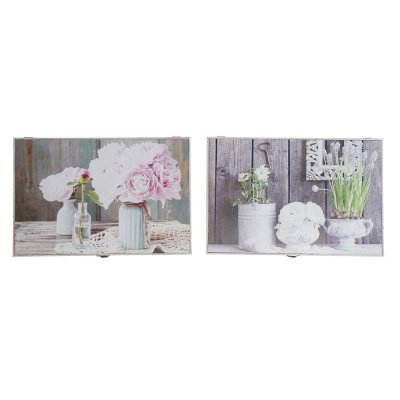Nyckelskåp DKD Home Decor Grå Trä MDF (46.5 x 6 x 31.5 cm) (2 pcs)