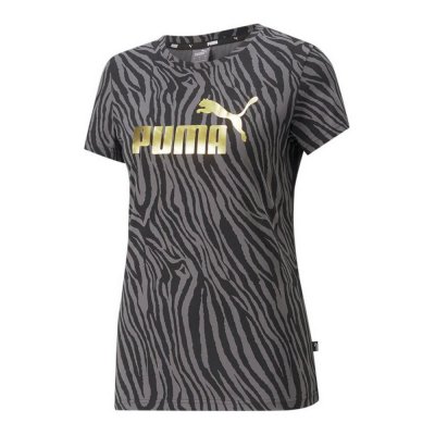 T-shirt Puma Essentials Tiger AOP Grå Svart (Storlek: S)