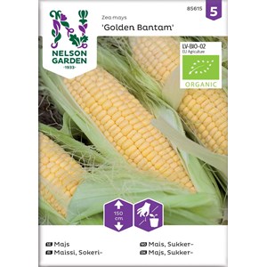 Fröer Nelson Garden Majs Golden Bantam Organic