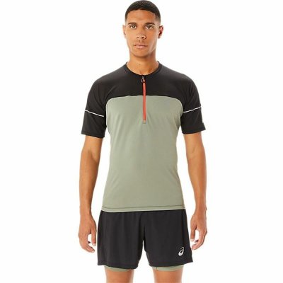 T-shirt med kortärm Herr Asics Fujitrail Top Grön (Storlek: S)