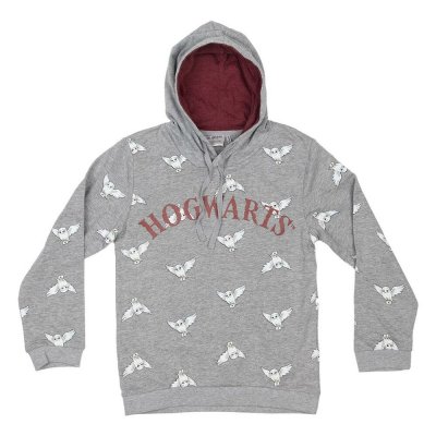 Tröja med huva Unisex Harry Potter Grå (Storlek: 8 år)