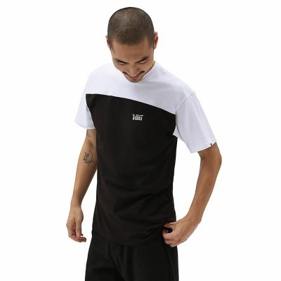 T-shirt med kortärm Herr Vans Script Block Svart (Storlek: M)
