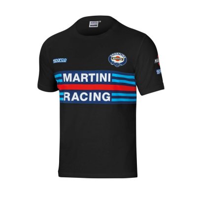 T-shirt med kortärm Sparco MARTINI RACING Svart Storlek M
