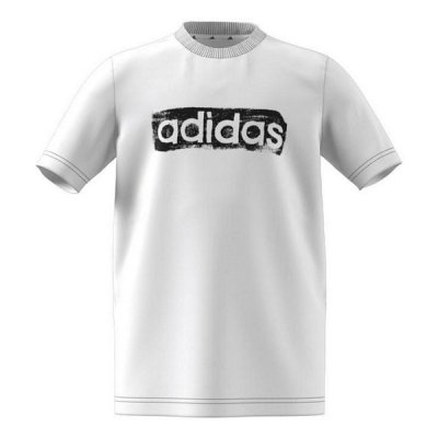 T-shirt med kortärm Barn Adidas B G T2 GN1472 Vit Bomull (Storlek: 8 år)