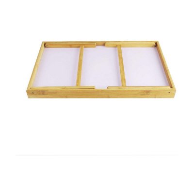 Hopfällbart sängbord Trä Vit (50 x 30 x 22 cm)