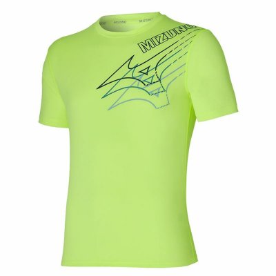 T-shirt med kortärm Herr Mizuno Core Tee Limegrön (Storlek: S)