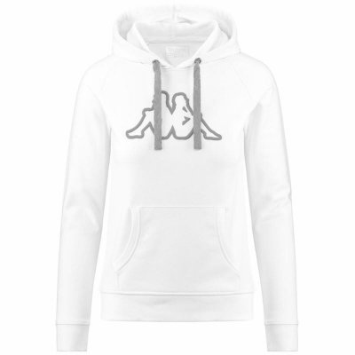 Tröja med huva Dam Kappa Vit (Storlek: XS)
