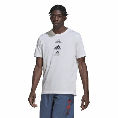 T-shirt med kortärm Herr Adidas Designed To Move Logo (Storlek: XL)