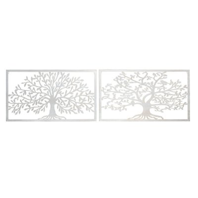Väggdekoration DKD Home Decor Metall Träd (2 pcs) (84.5 x 1 x 49 cm)